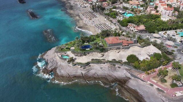 Aerial view of Playa del Duque, Tenerife, Canary Islands, Spain