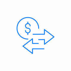 dolalr exchange icon sign vector