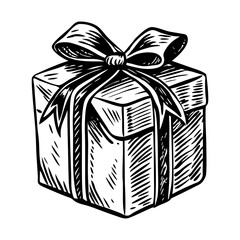 A vintage style illustration depicting gift wrap