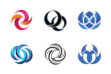 Set of abstract design elements