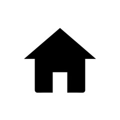 Fototapeta premium Black House Icon: Home and Real Estate Concept