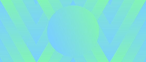 Abstract gradient background with stripes, round, triangles. Bright neon green and blue gradients. 3D modern style backdrop for design advertising booklets, flyers, web. Horizontal minimalists banner.
