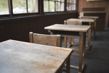 懐かしい学校の教室