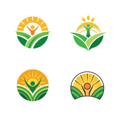 Stunning Sunrise and Sunset Circle Logo Designs 
