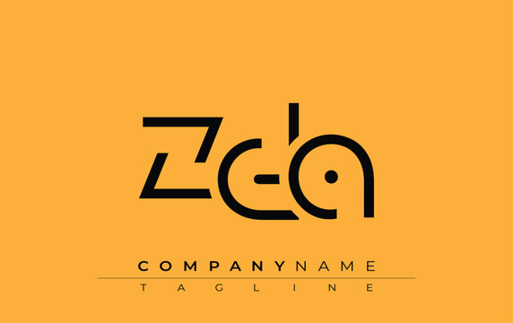 ZDA abstract letter design. Modern Business Logo Design With Abstract Typography and Contemporary Style