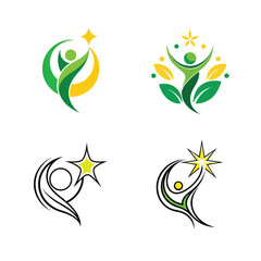 Set of Logo design for nature and wellness 