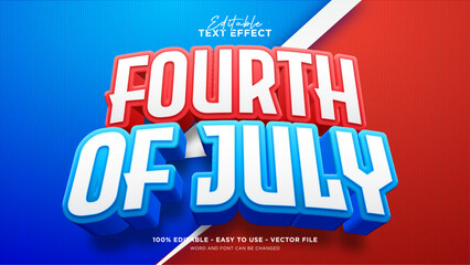 America editable text effect, 4th of July text style effect