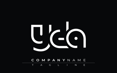 Fototapeta premium YDA abstract letter design. Modern Business Logo Design With Abstract Typography and Contemporary Style