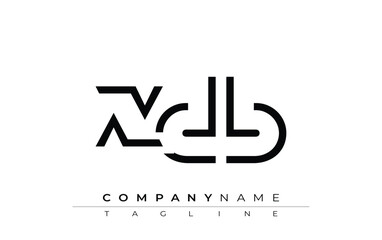 XDB abstract letter design. Modern Business Logo Design With Abstract Typography and Contemporary Style