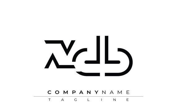 XDB abstract letter design. Modern Business Logo Design With Abstract Typography and Contemporary Style