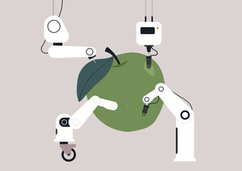 Innovation in automation showcased at the modern artificial factory dedicated to crafting high-quality fruit replicas