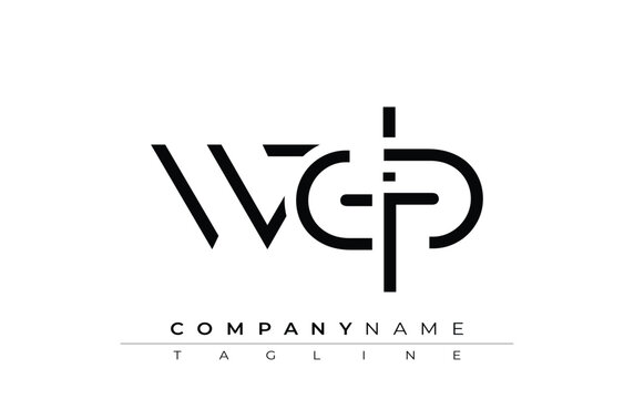 WDP abstract letter design. Modern Business Logo Design With Abstract Typography and Contemporary Style