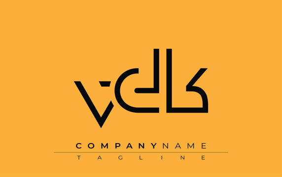 VDK abstract letter design. Modern Business Logo Design With Abstract Typography and Contemporary Style