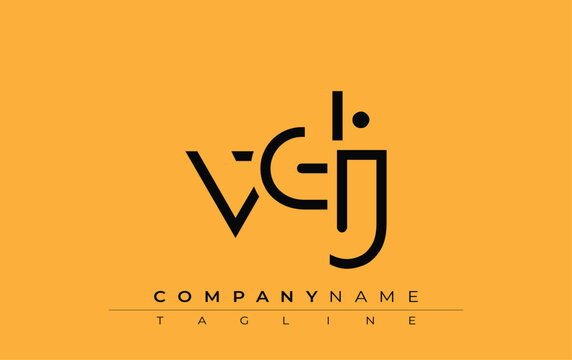 VDJ abstract letter design. Modern Business Logo Design With Abstract Typography and Contemporary Style
