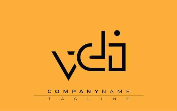 VDI abstract letter design. Modern Business Logo Design With Abstract Typography and Contemporary Style