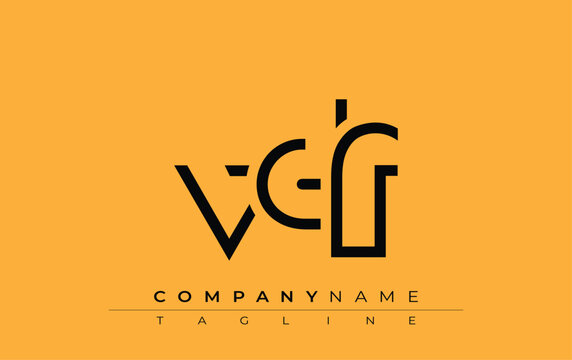 VDF abstract letter design. Modern Business Logo Design With Abstract Typography and Contemporary Style