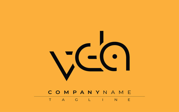 VDA abstract letter design. Modern Business Logo Design With Abstract Typography and Contemporary Style