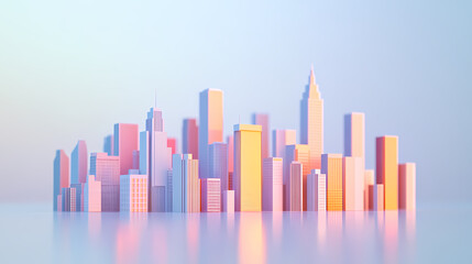 Abstract Colorful Cityscape Design