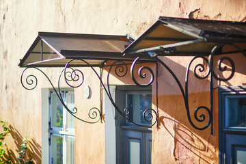 Beautiful details on the historical streets of Tallinn, Estonia. Old Town of Tallinn preserved its Medieval origin, most of the buildings were built during 13-16 centuries.