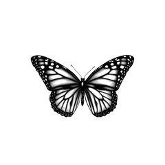 Obraz premium Elegant white butterfly silhouette isolated on transparent background
