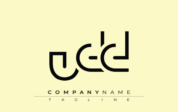 UDD abstract letter design. Modern Business Logo Design With Abstract Typography and Contemporary Style