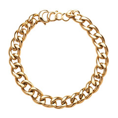 Isolated Gold Chain Bracelet