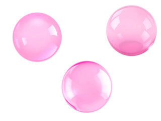 3 types of pink buble
