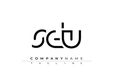 SDU abstract letter design. Modern Business Logo Design With Abstract Typography and Contemporary Style