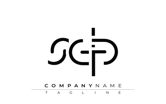 SDP abstract letter design. Modern Business Logo Design With Abstract Typography and Contemporary Style