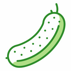Field Cucumber outline icon on white background