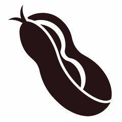 Flat Beans silhouette icon on white background