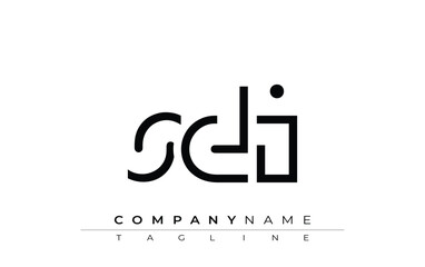 SDI abstract letter design. Modern Business Logo Design With Abstract Typography and Contemporary Style