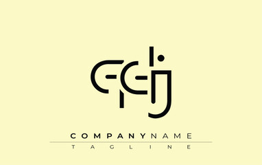 QDJ abstract letter design. Modern Business Logo Design With Abstract Typography and Contemporary Style
