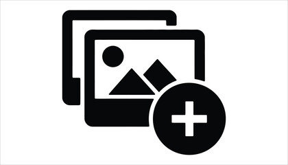 Add Image Icon Vector for Upload or Insert Photo Symbol