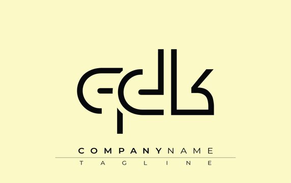 QDK abstract letter design. Modern Business Logo Design With Abstract Typography and Contemporary Style