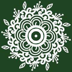 Intricate Mandala Design with Floral and Geometric Patterns – Detailed Symmetrical Ethnic Art, Boho Style Illustration for Meditation, Yoga, Spirituality, and Decorative Background Use