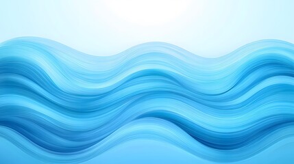 Fototapeta premium Abstract Blue Water Waves Seamless Pattern Background