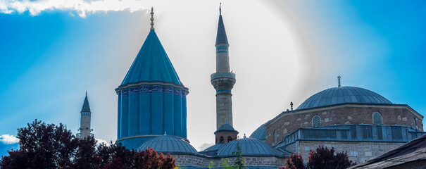 Konya city  Turkey Mevlana tomb landscape