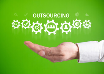Outsourcing concept. Business strategy concept