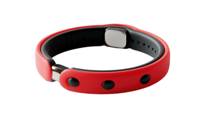 Red Fitness Tracker: A vibrant and stylish red fitness tracker, showcasing modern design.