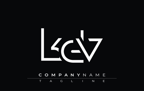 KDV abstract letter design. Modern Business Logo Design With Abstract Typography and Contemporary Style