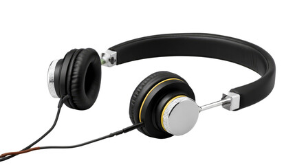 Elegant Audio Bliss: A sleek pair of headphones, meticulously crafted for a supreme audio experience. the embodiment of technological sophistication and immersive soundscapes. 