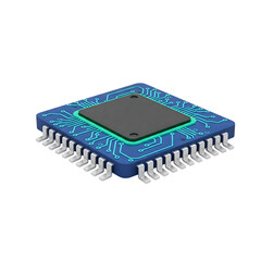 3D Render of a Modern Microprocessor Chip