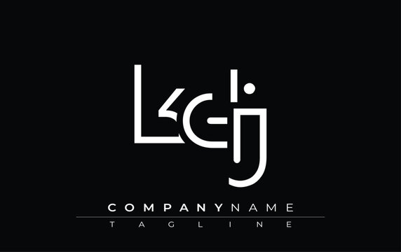 KDJ abstract letter design. Modern Business Logo Design With Abstract Typography and Contemporary Style