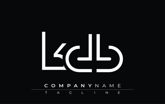 KDB abstract letter design. Modern Business Logo Design With Abstract Typography and Contemporary Style