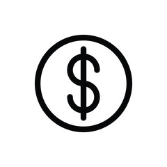 Dollar Line Thin Icon