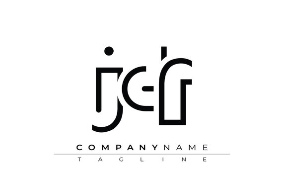 JDF abstract letter design. Modern Business Logo Design With Abstract Typography and Contemporary Style