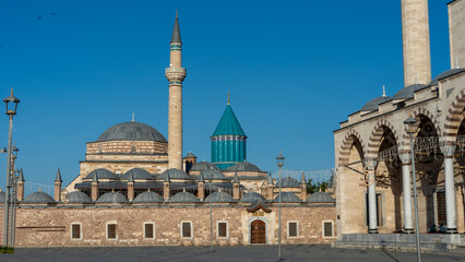 Konya city  Turkey Mevlana tomb landscape