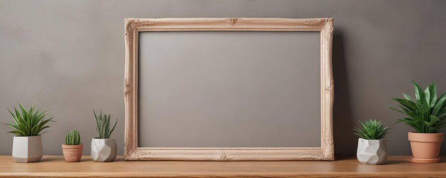 Cartoon photo frame mockup, playful aesthetic, easily customizable,  kawaii,  design,  border