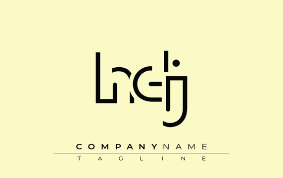 HDJ abstract letter design. Modern Business Logo Design With Abstract Typography and Contemporary Style